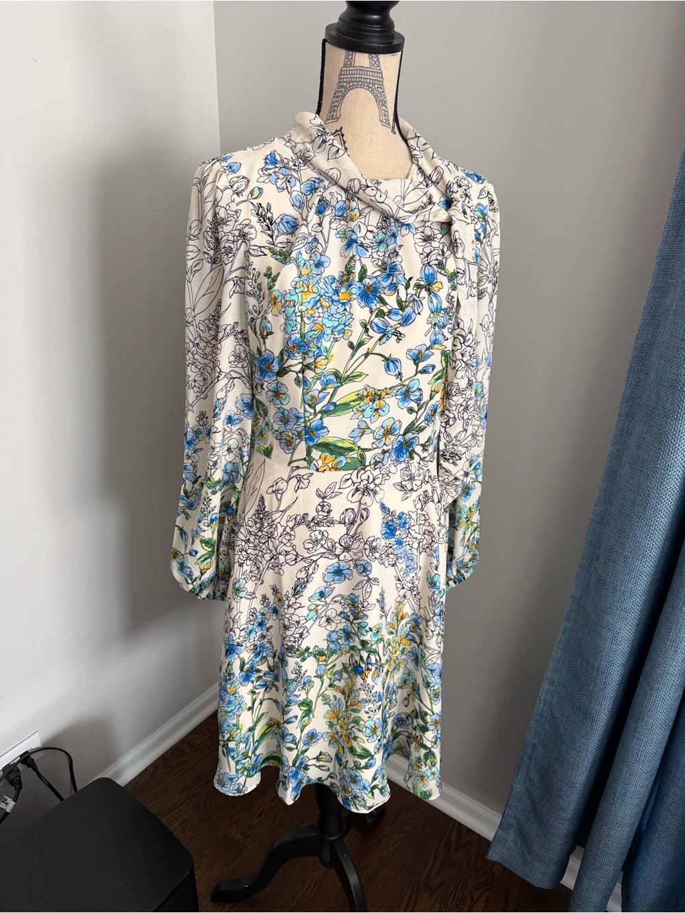 Maggie London Floral Print Long Sleeve Dress Women’s Size 10